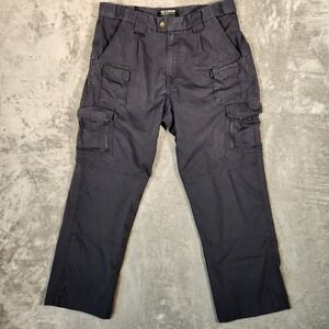 Blackhawk Tactical Cargo Pants Mens 36x30 Black Excellent Ripstop 86TP02 Duty